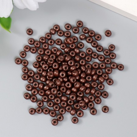 Glass beads 6/0 "gray-brown" 15 g-1