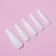 Patching nails, 24 pcs, ballerina shape, white color