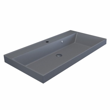 Sink uperwood Classic quartz 90 cm, quartz, gray matte, concrete-4