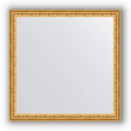 Mirror in the baguette frame - Susal gold 47 mm, 72 x 72 cm, evoForm