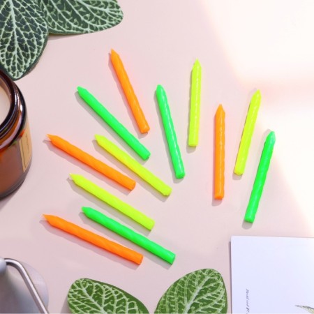 Candles for the cake "Color", 6.5 cm, 12 pcs-1