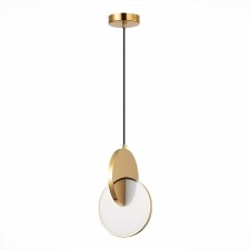 Suspension lamp ST LUCE. SL6107.213.01. Eclisse. 1x12 W, LED, 3000K, 1020 LM, 18x30 cm, golden color