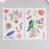 Stick Paper "Birds in love" set of 6 sheets 18.6x10 cm