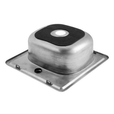 Kitchen sink Mixline 531266, mortise, thickness 0.6 mm, 38x38x15 cm, issue. 1 1/2 ", corrugations-2