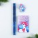 Gift New Year's Set: notebook, pencils of b/g 2 pcs and icon "Happy New Year"