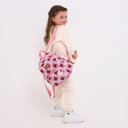 Baby backpack on lightning, 3 outer pockets, pink color-2