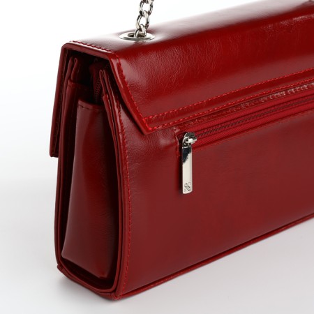 El Masta bag with a valve, an outer pocket, burgundy color-3