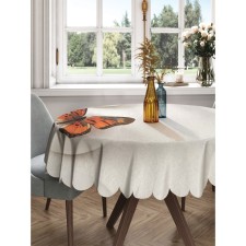 The tablecloth “Jumping butterfly”, round, Saten, D = 150 cm
