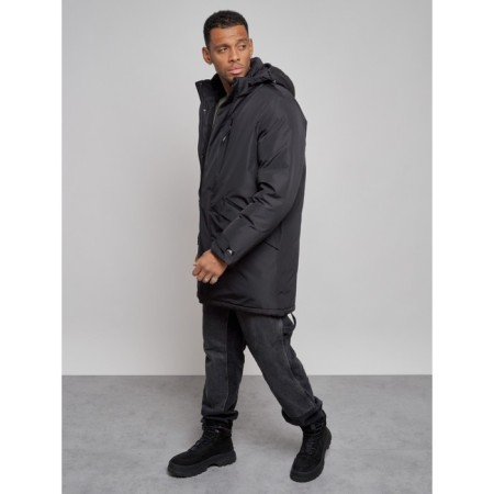 Extensive male winter park, size 52, black color-11