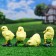 Garden figure "Chickens" 15cm, a set of 4 pcs