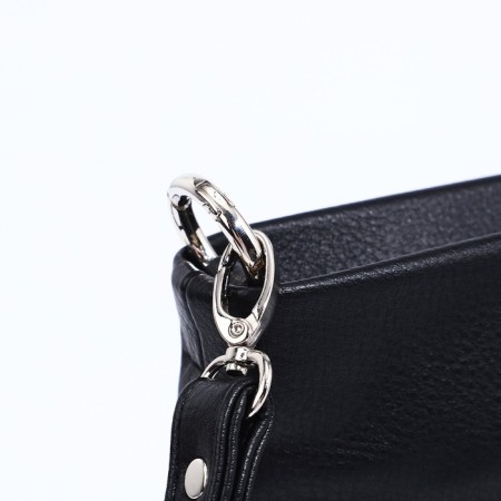 Richet Cross-Body bag, external pocket, black color-3