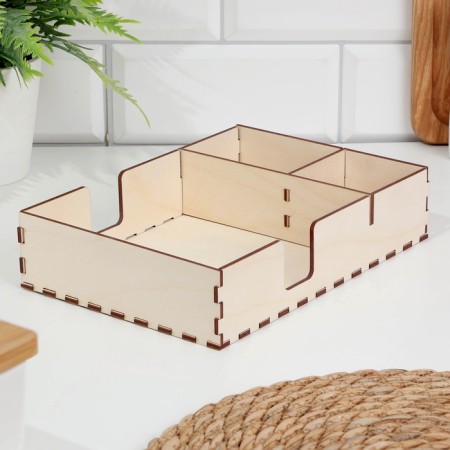 Organizer of a wooden kitchen, 22 × 16 × 4.5 cm-2