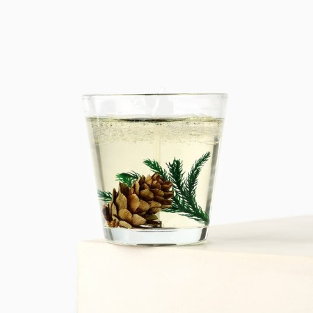 New Year's gel candle in a glass with a decor inside “New Year: spruce forest” 5 x 5 x 6 cm-3