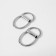 The half -ring for bags is double, d = 20 mm, thickness - 1 mm, 2 pcs, silver color