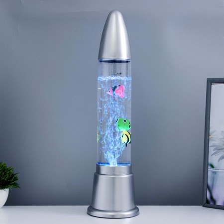 Aquarium lamp Led RGB, Lava, silver 12x12x50 cm