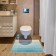 Bathroom soft rug, 50x80 cm, blue color