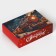 New Year. Box under 6 sweets "Happy New Year!", 13.7 x 9.8 x 3.8 cm, confectionery packaging