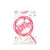 Topper "Happy Birthday", circle, pink color