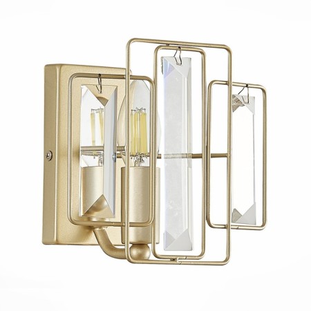 Wall lamp EVOLUCE. Sle103401-01. Giano. 1x40 W, E14, 19x17 cm, Shampan-5