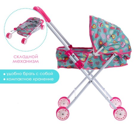 Stroller for dolls, universal, metal frame-1