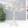 Summary Metal for 3 candles "Raja" aged silver 22.5x8x24 cm