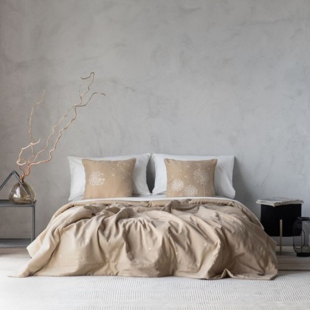 Cover with pillowcases "Tara", size 230x250 cm, beige color