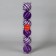 Set of balls plastic D-6 cm, 6 pcs "Agnet" stripes, silver-violet