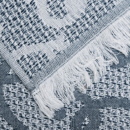 Waffle towel with fringe "monogram", size 40x60 cm-4