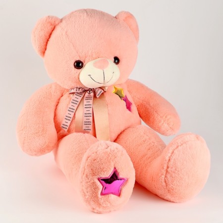 Soft toy "Bear", with stars, 80 cm, color coral