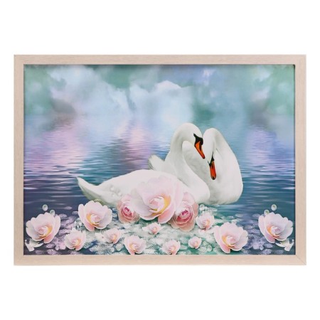 The painting "Swans in flowers" 56*76 cm mix-4