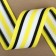 Braid knitted lamps 40 mm, 9.1 ± 0.5 m, yellow/black/white color