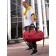 Women's road bag, textura, large size, red color