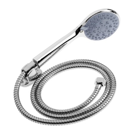 Bath mixer Zein Z3849, single -leaf, pour 30 cm, shower set, watering can 5 dir, chrome-9