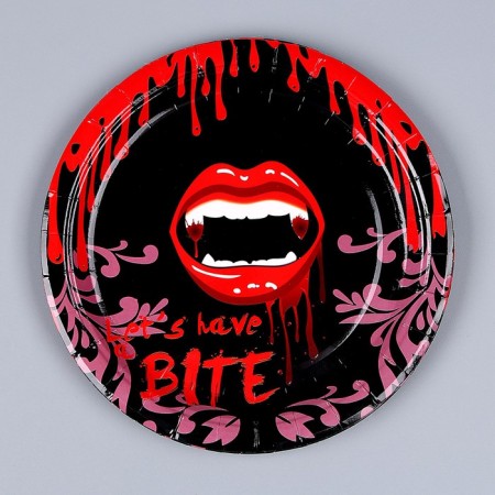 Paper “lips” plate, in a set of 6 pcs.