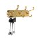 Tundra tundra tundra, metal, three -horn, gold color