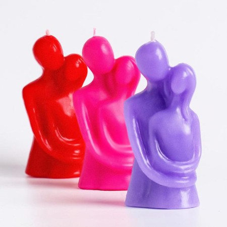 Figure candle "Lovers", 12 cm, red-7