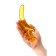 Unrealistic phallimitator Sexus Glass, glass, yellow, 17.5 cm
