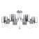 Ceiling lamp 8x40W E14, size 80x80x42 cm
