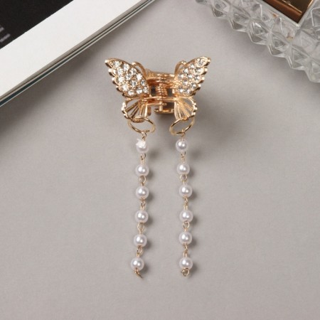 Hair crab "Milada" beads, 2.5 cm, gold