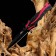 The knife of the folding "flame" black, red strip, 21.5cm, blade 9.5cm