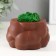 Concrete Kashpo "Bubbles" with moss brown 8x8x5cm (moss green stabilized)