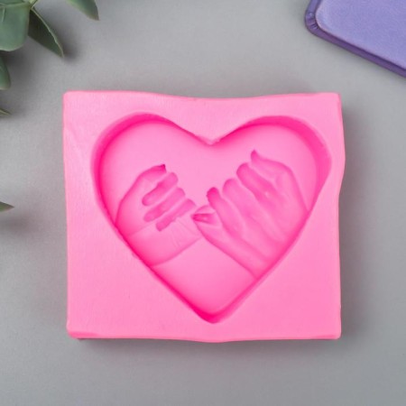 Mold Silicon "Heart - Mile, Moss" 6.4x7 cm