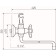Bath mixer RMS SL71-143, two-wound, long spout, shower watering can and hose, chrome