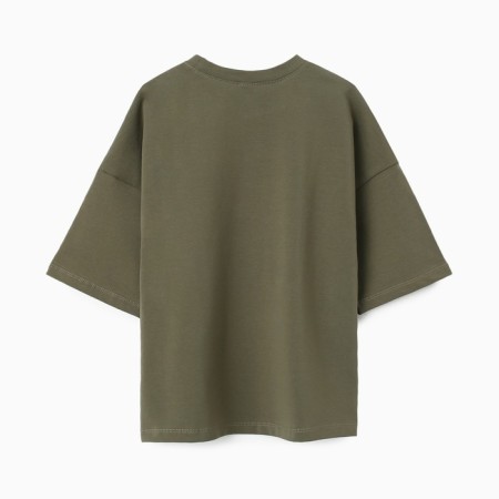 T -shirt Children's Minaku color khaki, height 116-8