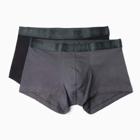 Set of men's panties boxers (2 pcs), graphite/black color, size 52 (xl)-4