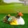 Garden figure "Duck with ducklings" 15x32x12cm