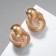 Earrings Metal "Circles of Weave", Color Gold