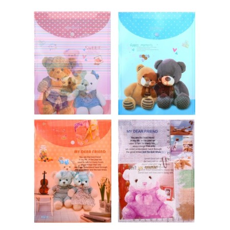Folder-convert button, A4, 180 microns, "bears", vertical, mix-1