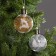 A set of Christmas tree balls "Ice patterns" 2 pcs., Batteries, 1 LED, RGB glow