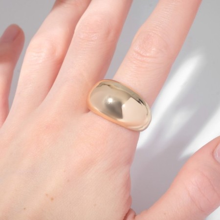 Ring "minimal" convex, color gold, dimensionless-1